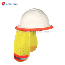 2018 atacado de alta qualidade chapéu duro sol sombra reflexiva pescoço escudo proteger respirável capacete para trabalhadores da construção ferroviária